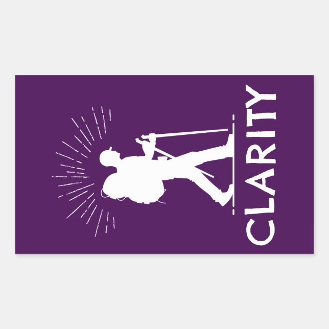 Hiking Clarity Rectangular Sticker (Front)