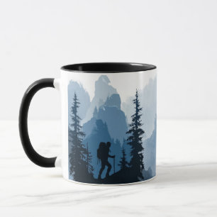 Hiking Club Mountain Silhouette Adventure Graphic Mug