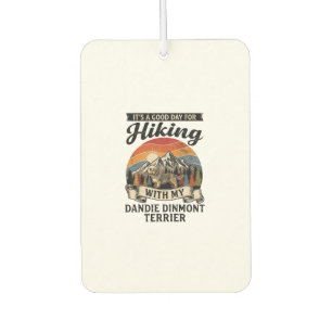 Hiking Dandie Dinmont Terrier Dog Mountain Retro S Car Air Freshener