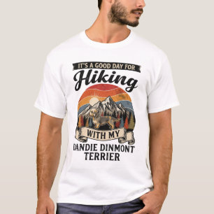 Hiking Dandie Dinmont Terrier Dog Mountain Retro S T-Shirt