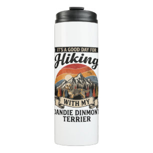 Hiking Dandie Dinmont Terrier Dog Mountain Retro S Thermal Tumbler