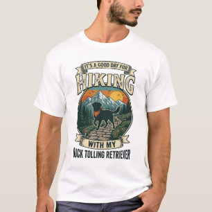 Hiking Duck Tolling Retriever Dog Bandanna Mountai T-Shirt