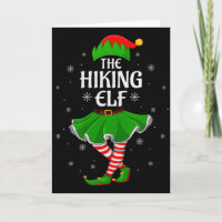 Hiking Elf Christmas Family Girls Women Elf Squad