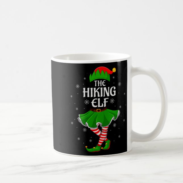 Hiking Elf Christmas Family Girls Women Elf Squad  Coffee Mug (Right)
