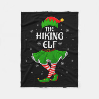 Hiking Elf Christmas Family Girls Women Elf Squad Fleece Blanket