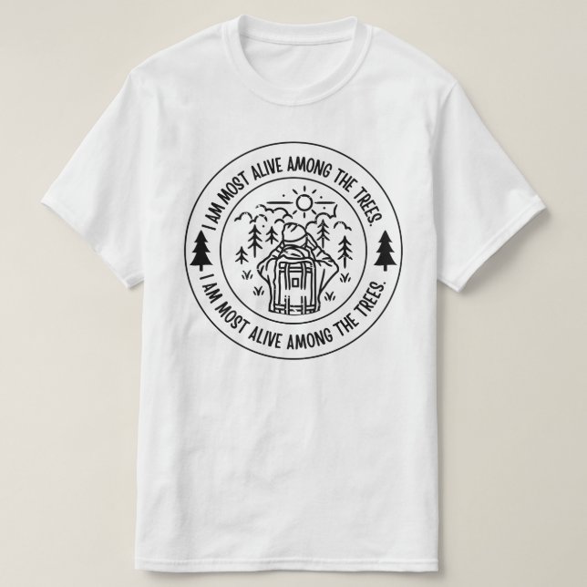 Hiking Enthusiasts T-Shirt (Design Front)