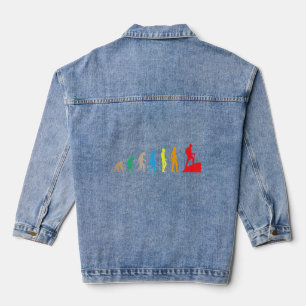 Hiking Evolution Darwin Science Outdoors Camping Denim Jacket