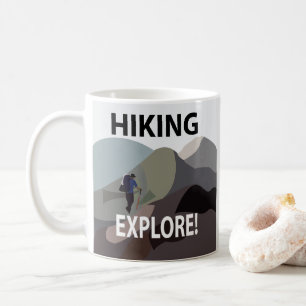 Hiking Explore Mountains Adventure Hiking  Coffee Mug