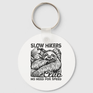 Hiking Funny Hiker Backpacking Slow Hikers Club Sl Key Ring