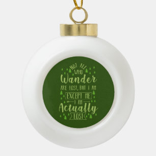 Hiking Funny Saying   Ceramic Ball Christmas Ornament