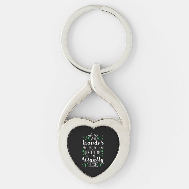 Hiking Funny Saying Key Ring (Front)