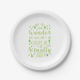 Hiking Funny Saying   Paper Plate