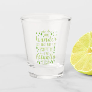 Hiking Funny Saying Shot Glass