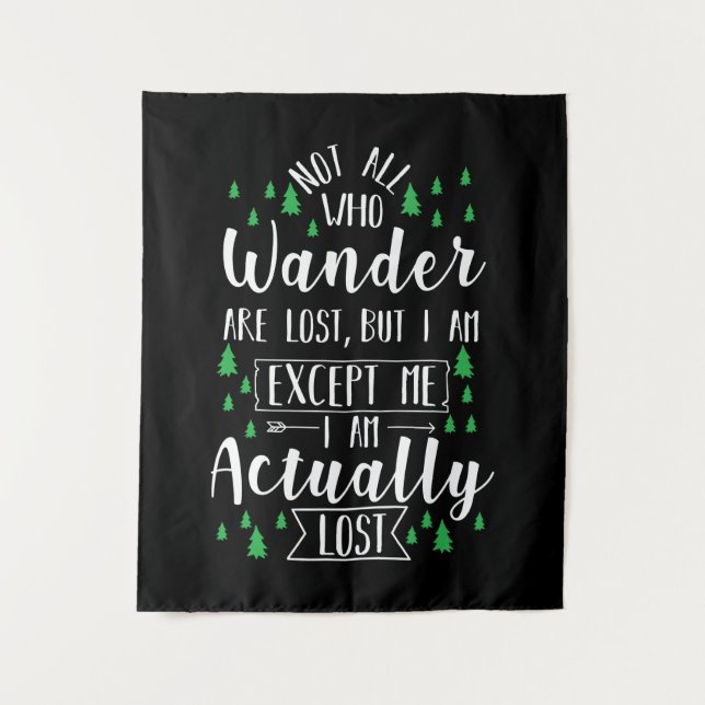 Hiking Funny Saying Tapestry (Front)