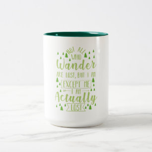 Hiking Funny Saying  Two-Tone Coffee Mug