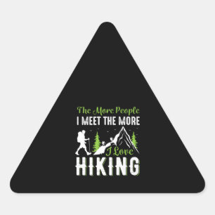 Hiking Funny Vacation Hike Mountain Graphic Triangle Sticker
