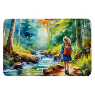 Hiking Girl Magnet