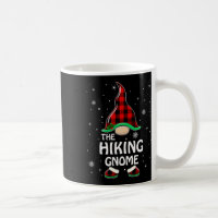 Hiking Gnome Buffalo Plaid Matching Family Christm