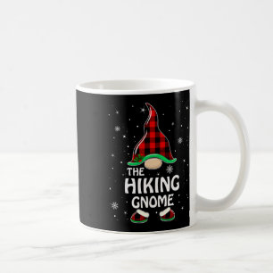 Hiking Gnome Buffalo Plaid Matching Family Christm Coffee Mug