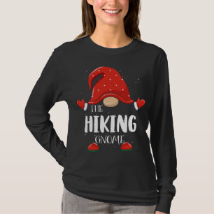 Hiking Gnome Matching Family Christmas Pajama T-Shirt