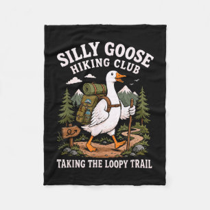 Hiking goose funny hiker humour hike men women  fleece blanket
