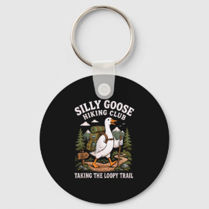 Hiking goose funny hiker humour hike men women key ring