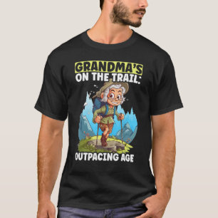 Hiking Grandma Mountain Climbing Hiker Grandmother T-Shirt