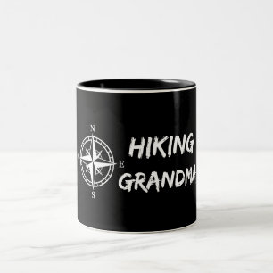 Hiking grandpa Two-Tone coffee mug