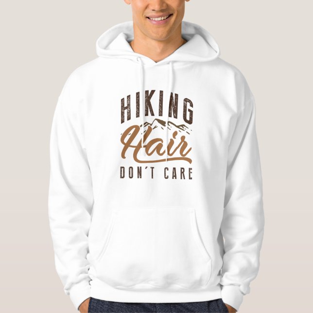 Hiking Hair Don’t Care Hoodie (Front)