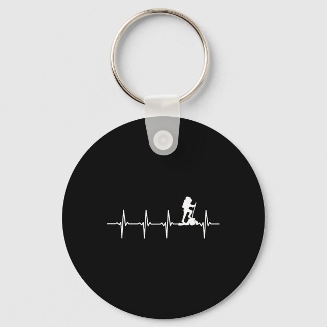 Hiking Heartbeat For Hikers  Key Ring (Front)