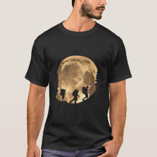 Hiking Hike Full Moon Hiker Climb Outdoors Nature T-Shirt