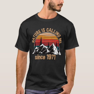 Hiking Hiker Birthday 1971 Funny Gift T-Shirt