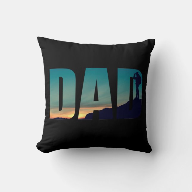 Hiking Hiker Dad gift Cushion (Front)
