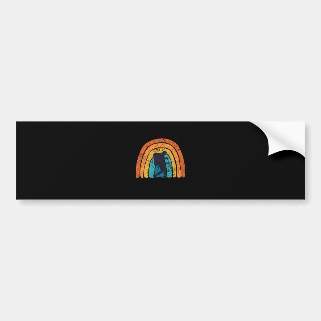 Hiking Hiker Retro Bumper Sticker (Front)