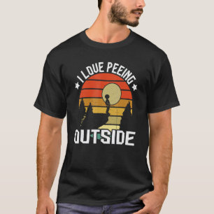 Hiking I Love Peeing Outside Camping T-Shirt