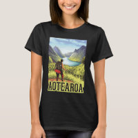 Hiking in Aotearoa retro backpacker travel to New