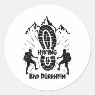 Hiking In Bad Dürrheim Germany Vacation For Hiker Classic Round Sticker