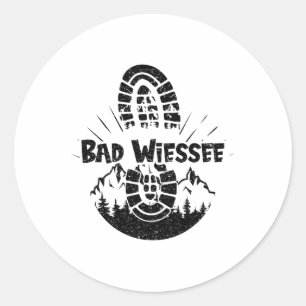 Hiking In Bad Wiessee Germany Vacation Hiker Classic Round Sticker