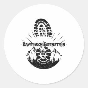 Hiking In Bayerisch Eisenstein Germany Vacation Hi Classic Round Sticker
