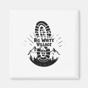Hiking In Big White Village Hiking Vacation Ski  Magnet