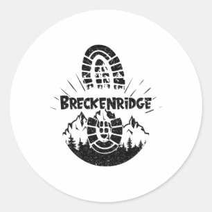 Hiking In Breckenridge Usa Vacation Ski Classic Round Sticker