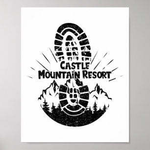 Hiking In Castle Mountain Resort Vacation Ski  Poster