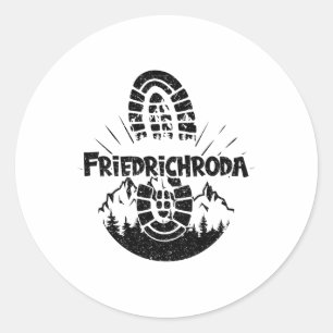 Hiking In Friedrichroda Germany Vacation Hiker Classic Round Sticker