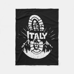 Hiking In Italy Vacation Hiker Fleece Blanket