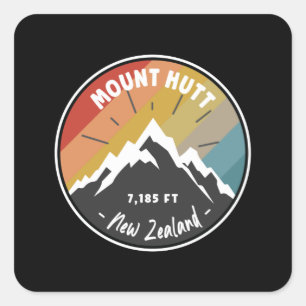 Hiking In Mount Hutt - New Zealand Square Sticker