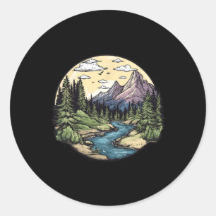 Hiking In Nature4 Classic Round Sticker