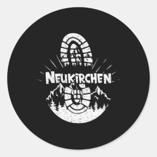 Hiking In Neukirchen Germany Vacation Hiker Classic Round Sticker
