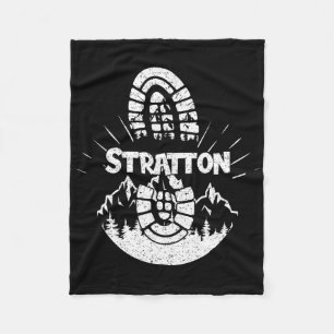 Hiking In Stratton Usa Vacation Ski Fleece Blanket