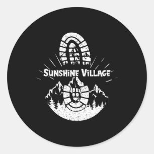 Hiking In Sunshine Village Vacation Ski For Men Wo Classic Round Sticker