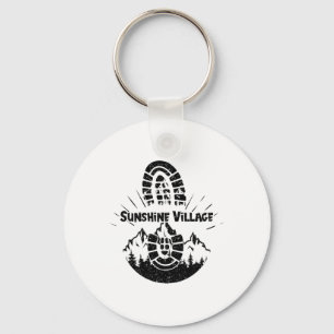 Hiking In Sunshine Village Vacation Ski Key Ring